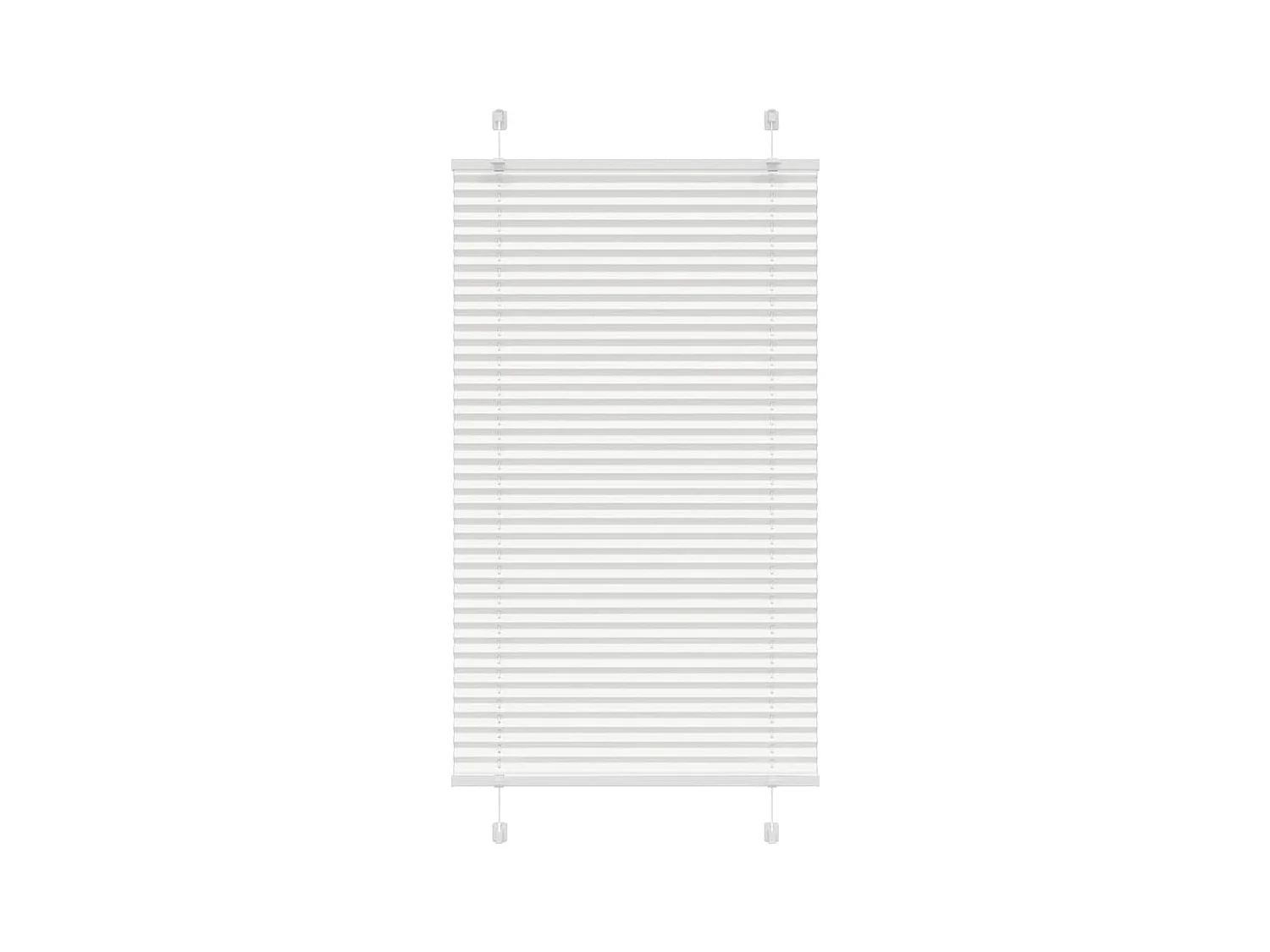 Branco Plissada Cega 75x150 cm Largura Tecido 74,4 cm Poliéster