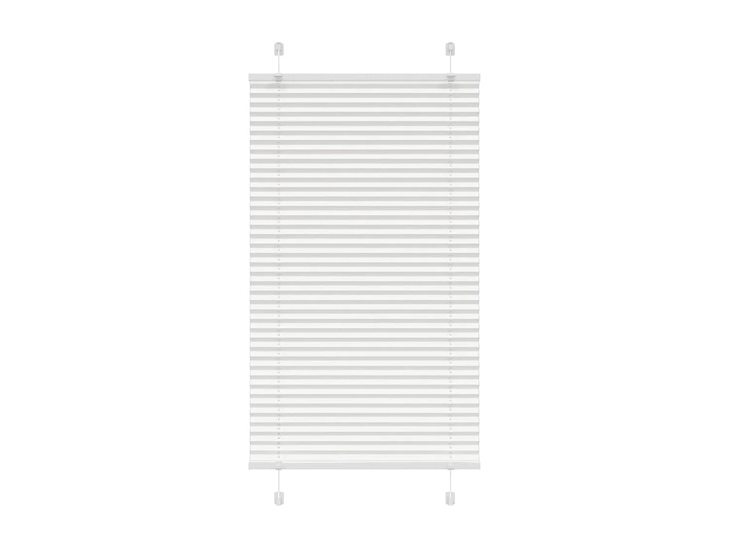 Store plissé blanc 75x150 cm largeur du tissu 74,4 cm polyester