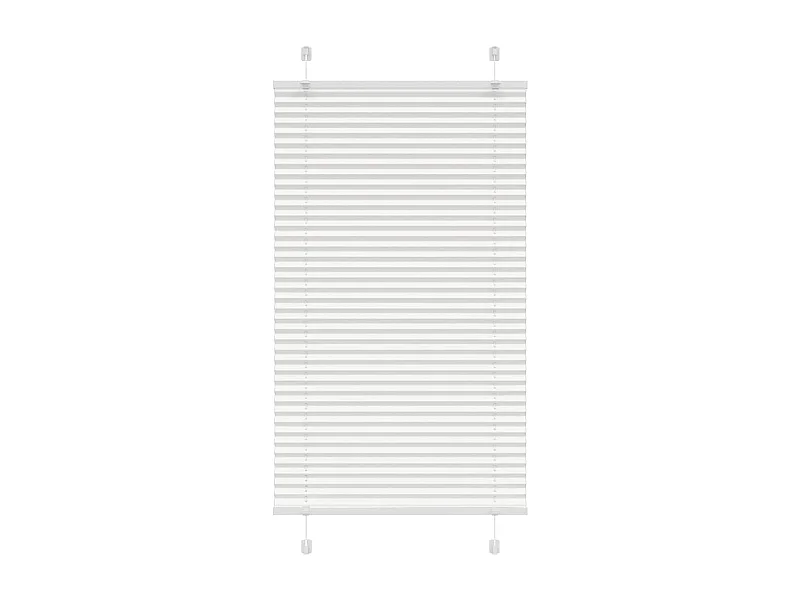 Store plissé blanc 75x150 cm largeur du tissu 74,4 cm polyester