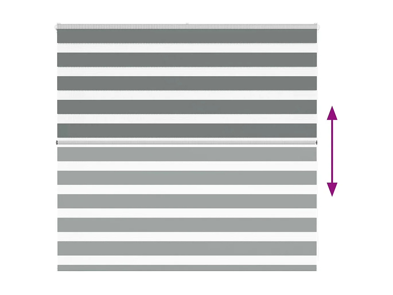 Store zèbre gris foncé largeur du tissu 160,9 cm polyester