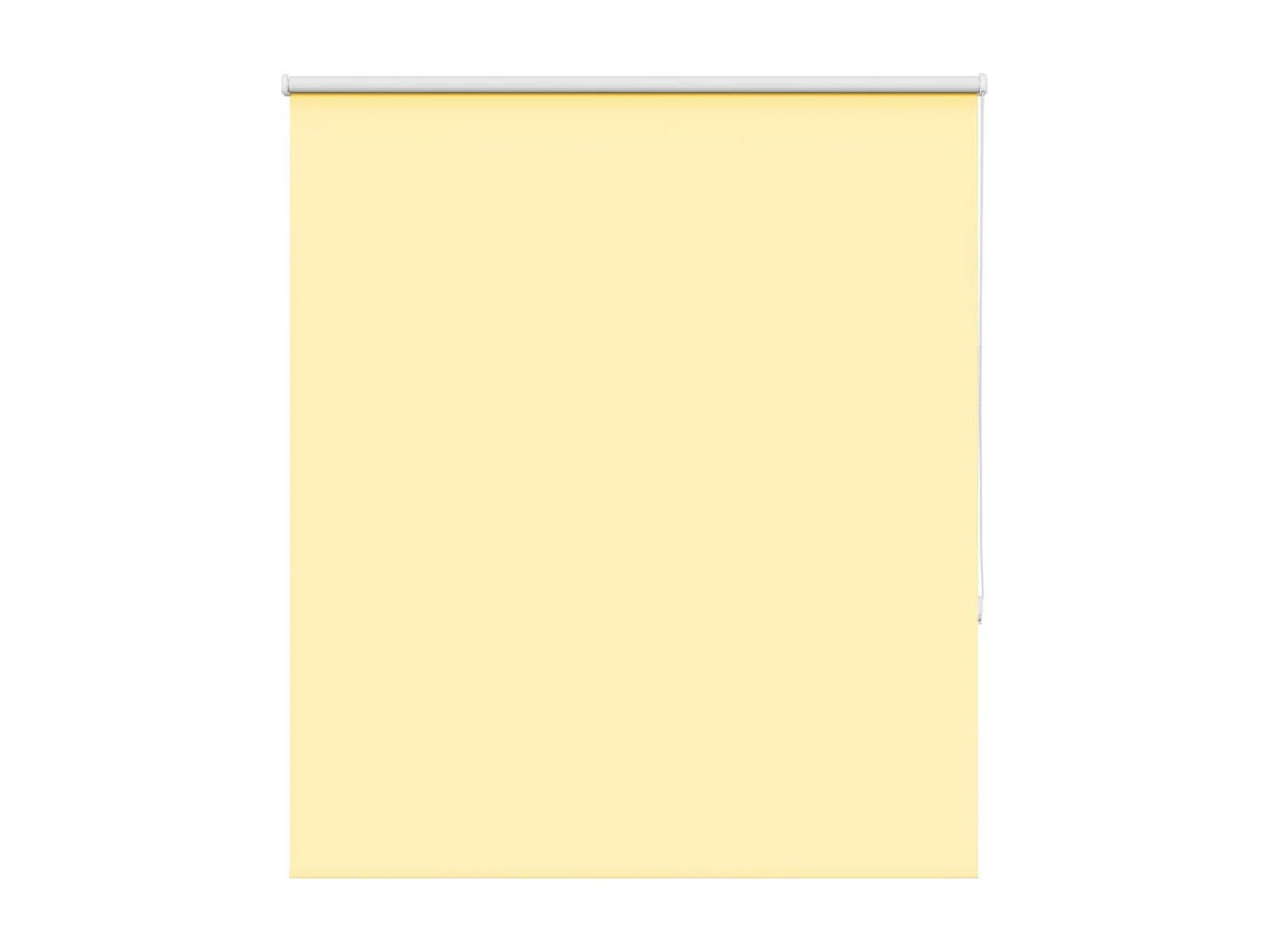 Store enrouleur occultant jaune largeur du tissu 116,6 cm