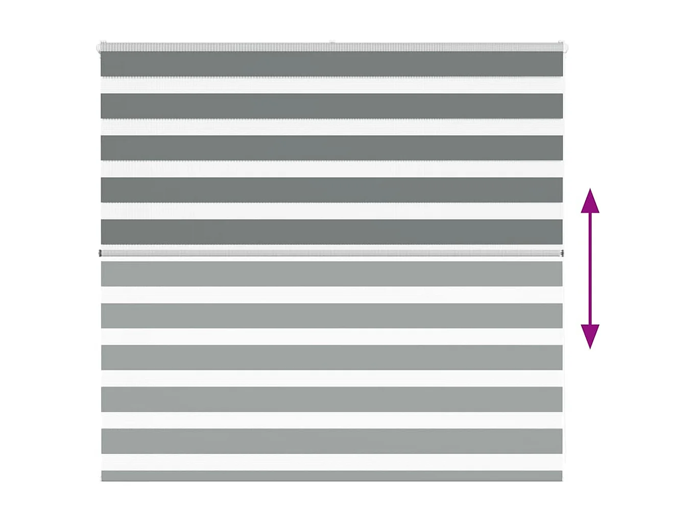 Estor cebra gris oscuro tejido ancho 150,9 cm poliéster