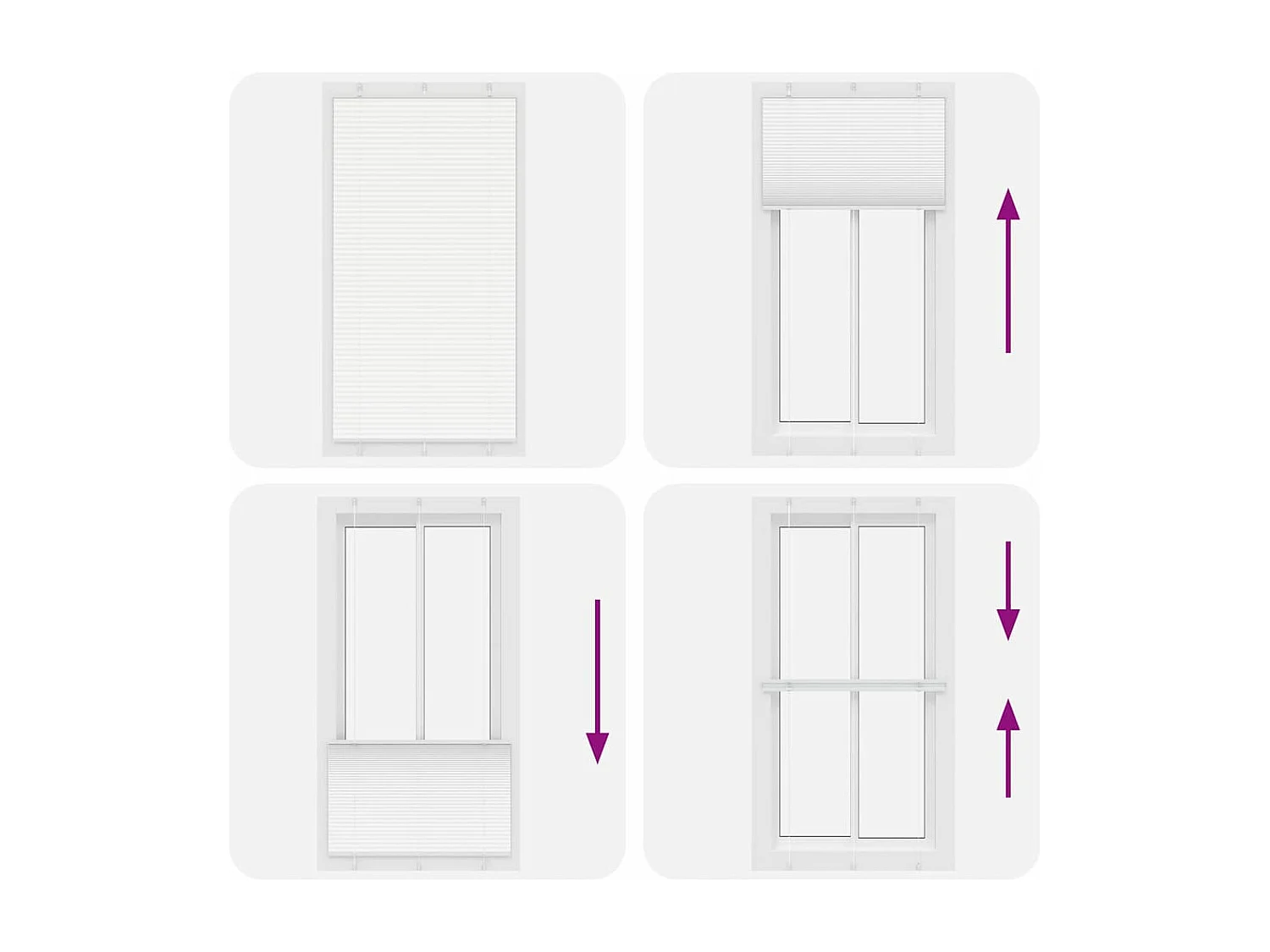 Store plissé blanc 105x200cm largeur du tissu 104,4cm polyester