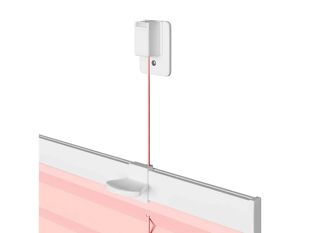 Rosa Plissada Cega 55x200 cm Largura Tecido 54,4 cm Poliéster