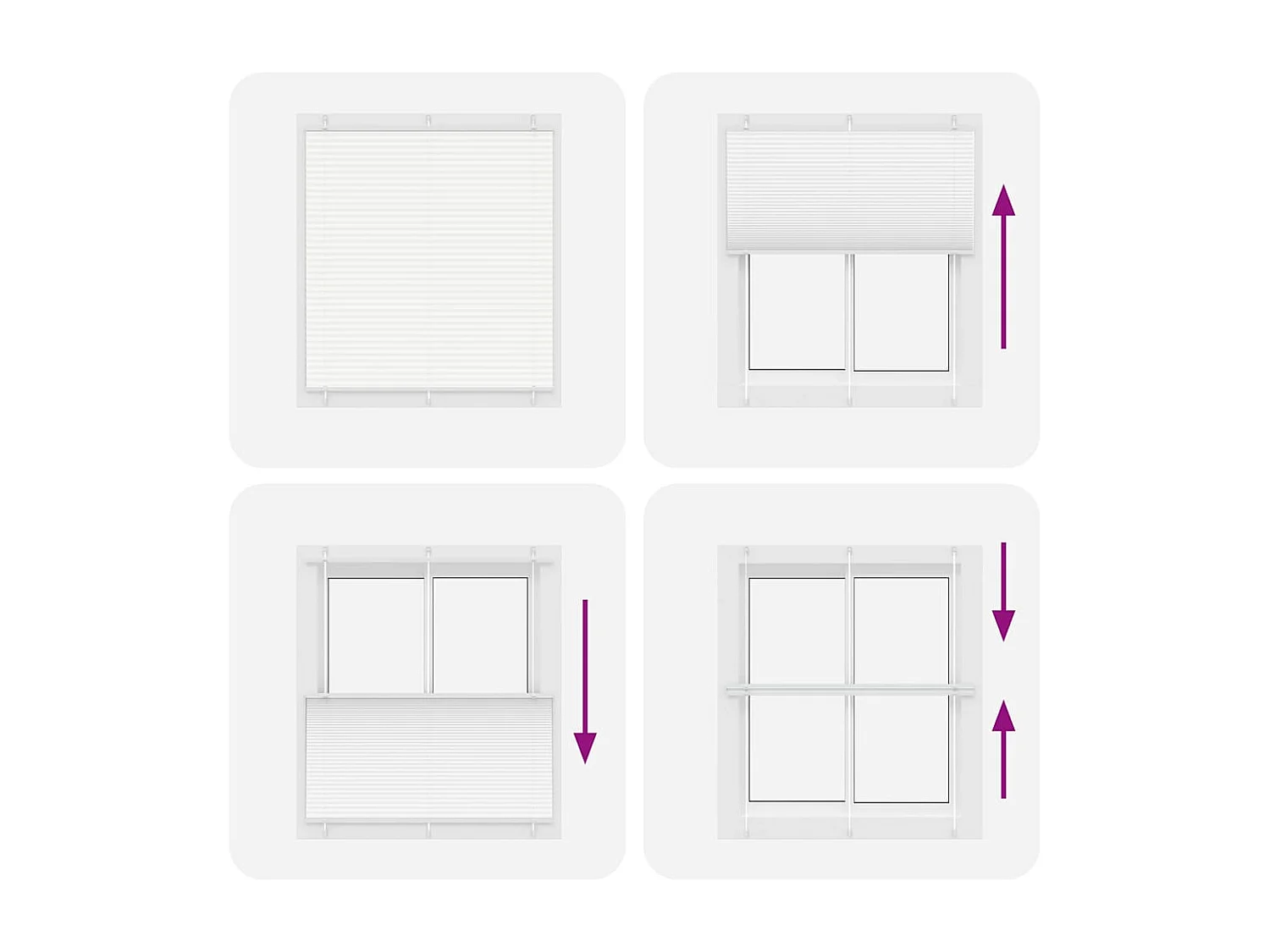 Store plissé blanc 120x100cm largeur du tissu 119,4cm polyester