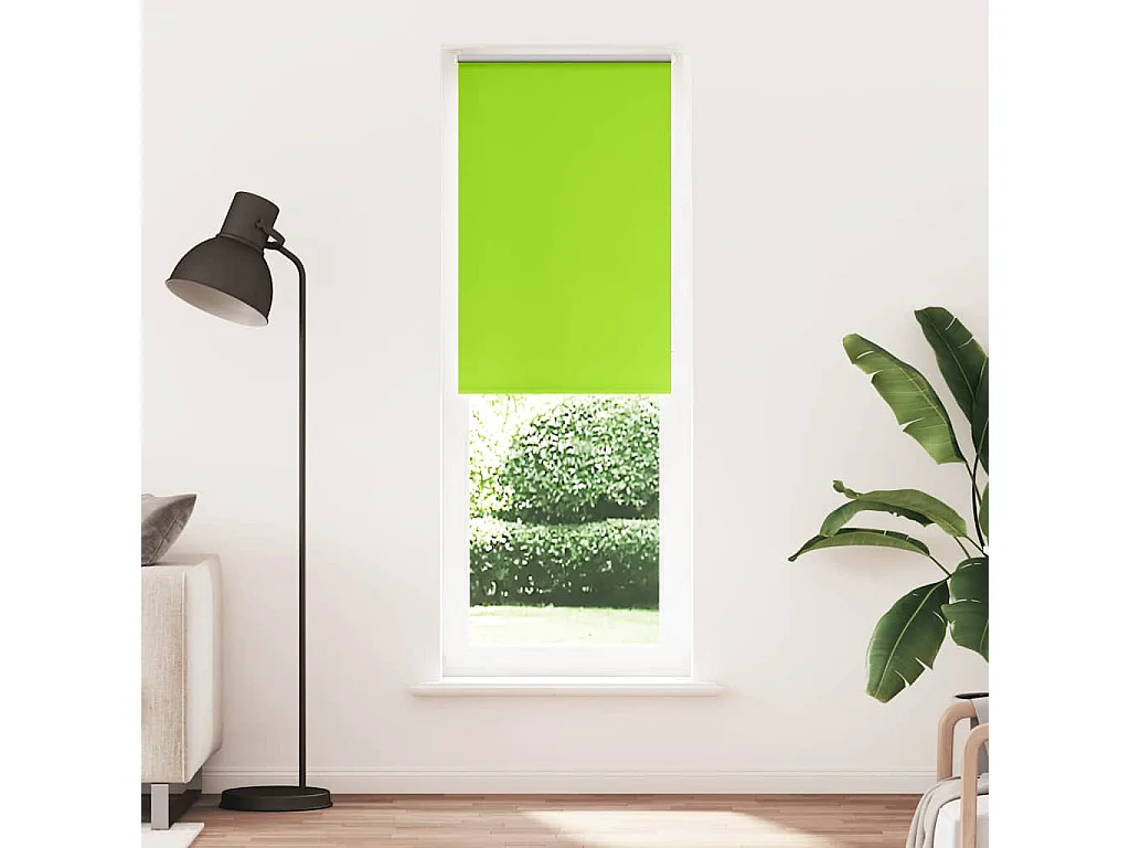 Estor Enrollable Opaco hojas verde 75x230 cm Tela Ancho 70,7 cm