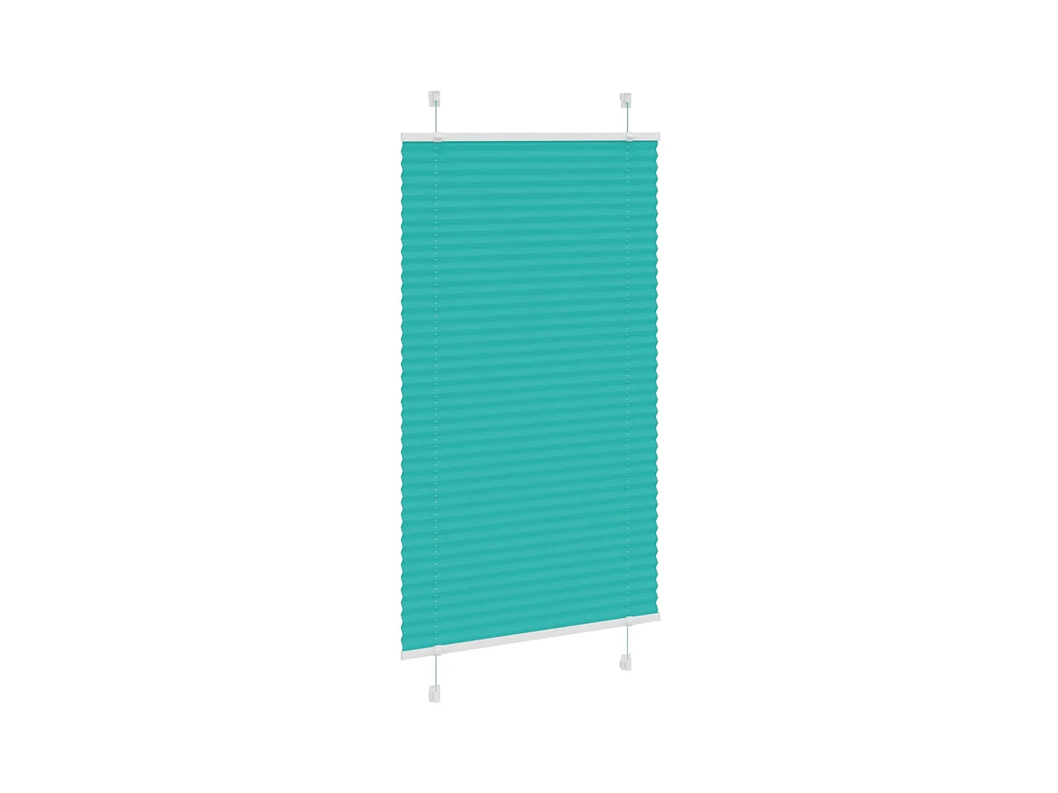 Store plissé vert pétrole 70x100 cm largeur du tissu 69,4 cm