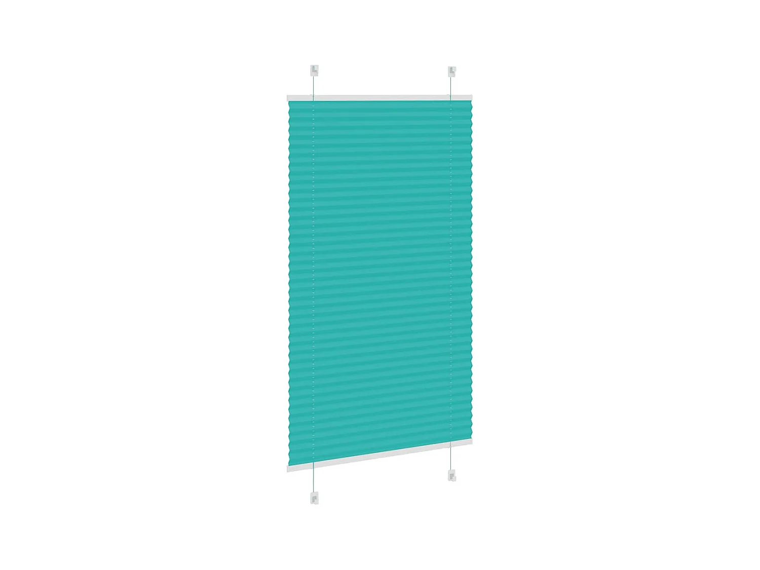 Store plissé vert pétrole 70x100 cm largeur du tissu 69,4 cm