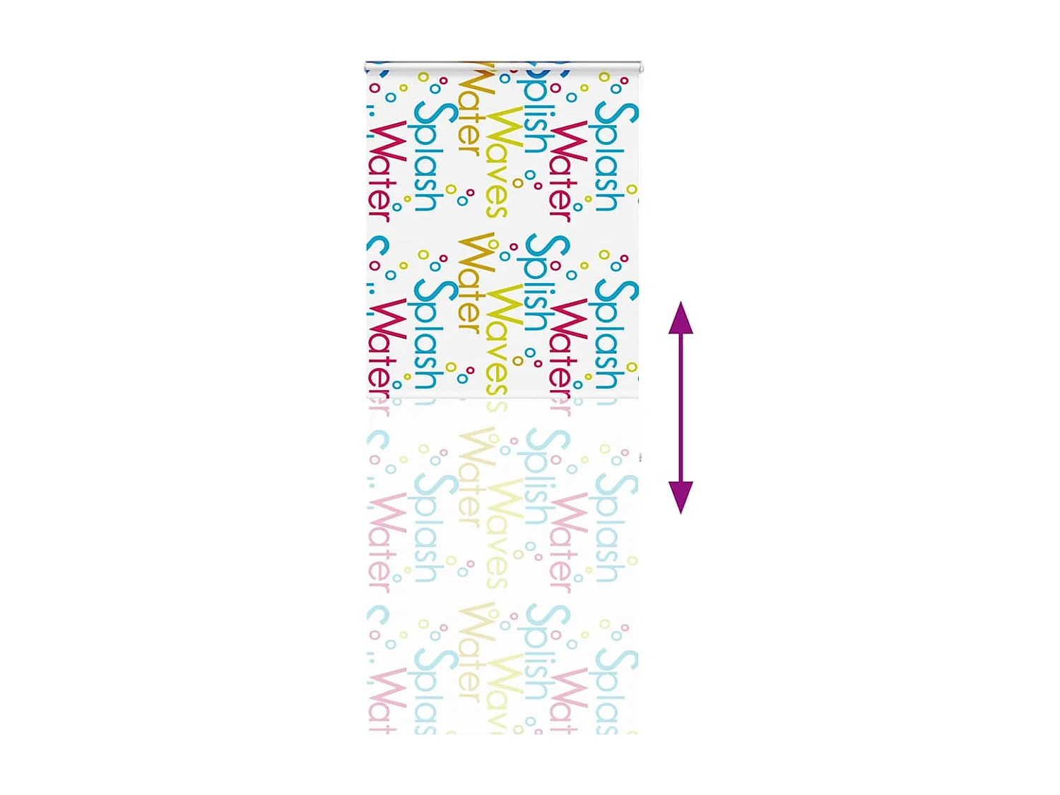 Store enrouleur de douche avec cassette largeur du tissu 96 cm