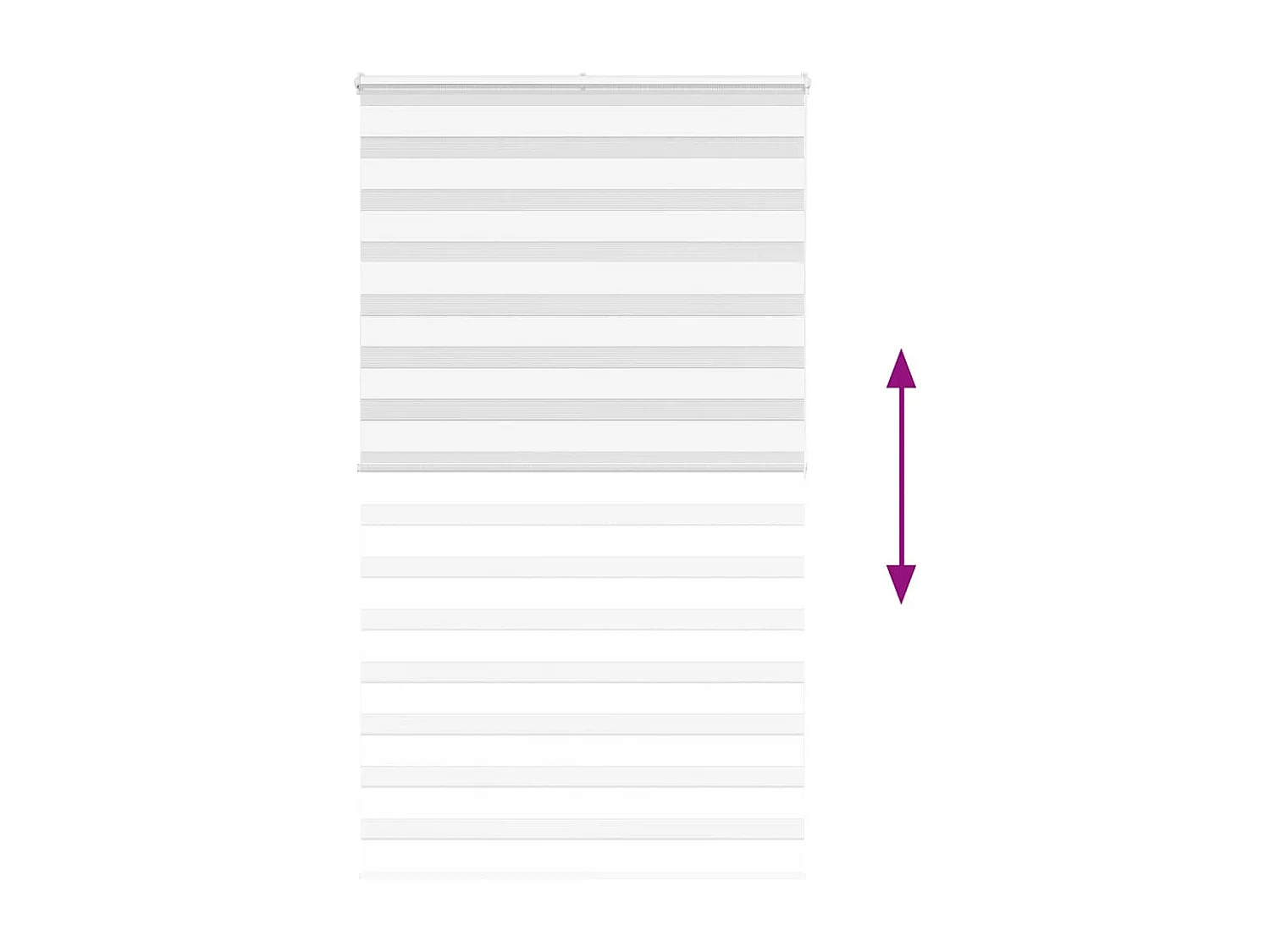 Store zèbre blanc 120x200 cm largeur du tissu 115,9cm polyester