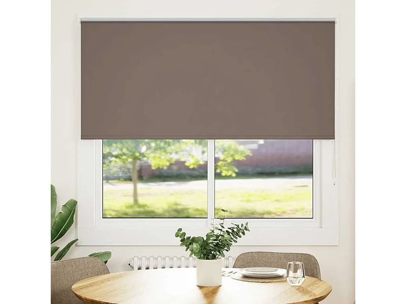 Estor Enrollable Opaco Color Café 165x175 cm Tela Ancho 161,6cm