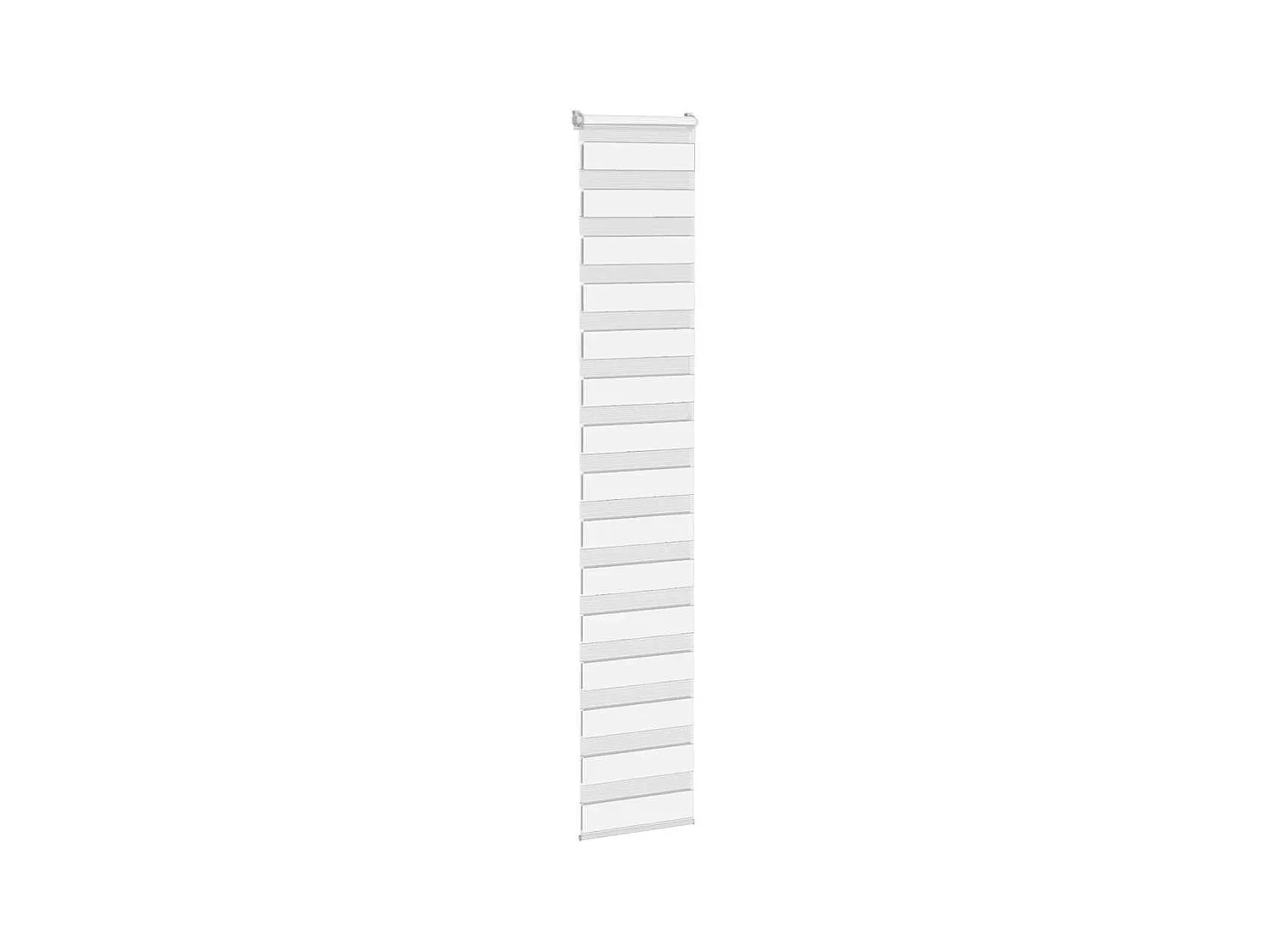 Store zèbre blanc 50x230 cm largeur du tissu 45,9 cm polyester