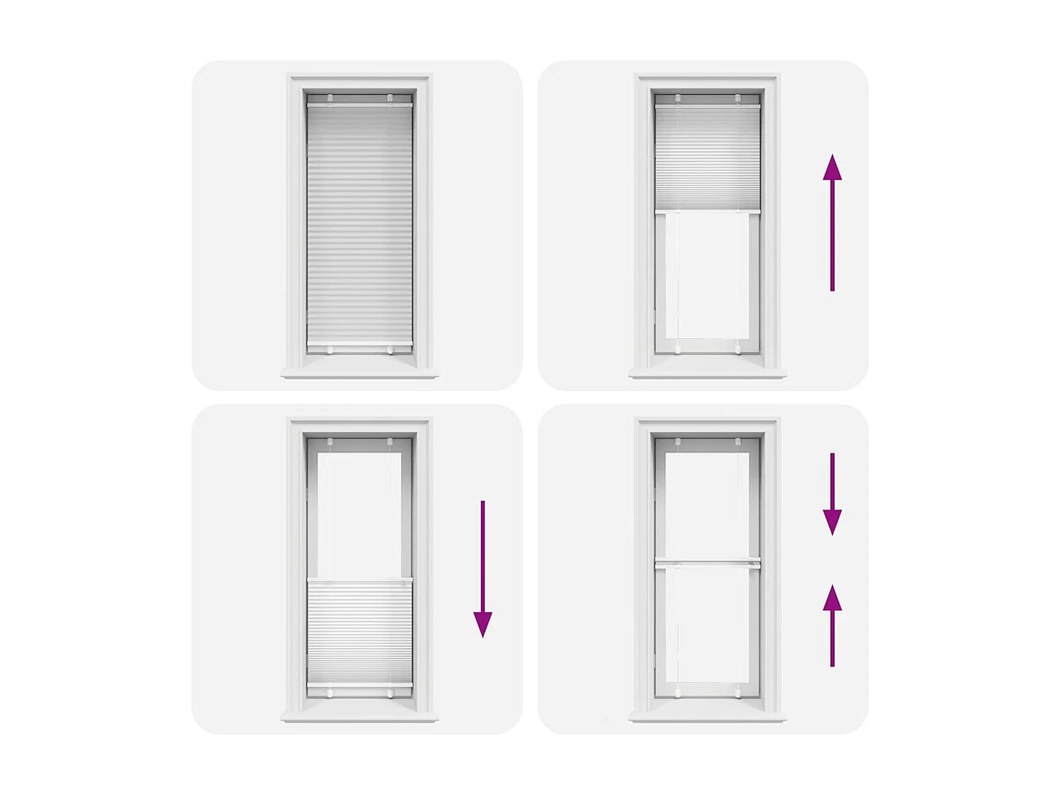 Store plissé blanc 65x150 cm largeur du tissu 64,4 cm polyester