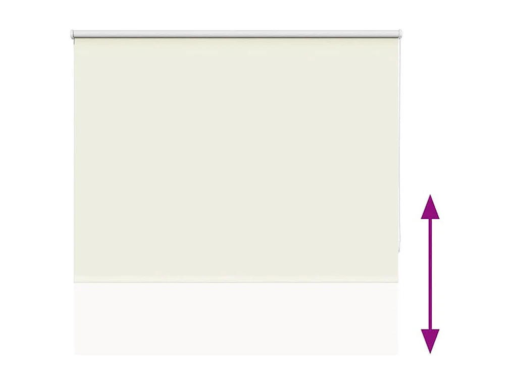 Store enrouleur occultant blanc cassé 165x210 cm largeur tissu