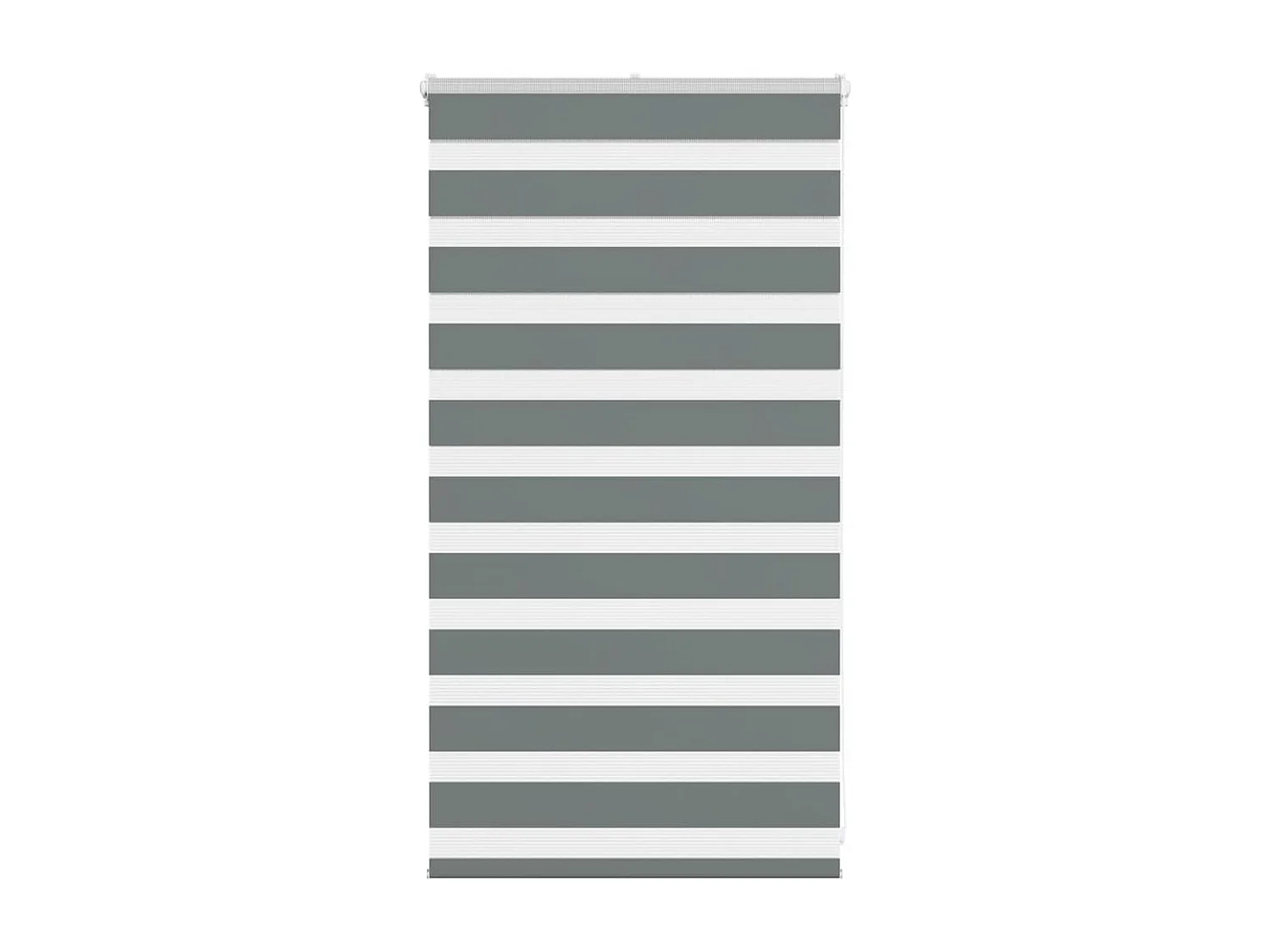 Zebra rolgordijn 80x100 cm stofbreedte 75,9 cm donkergrijs