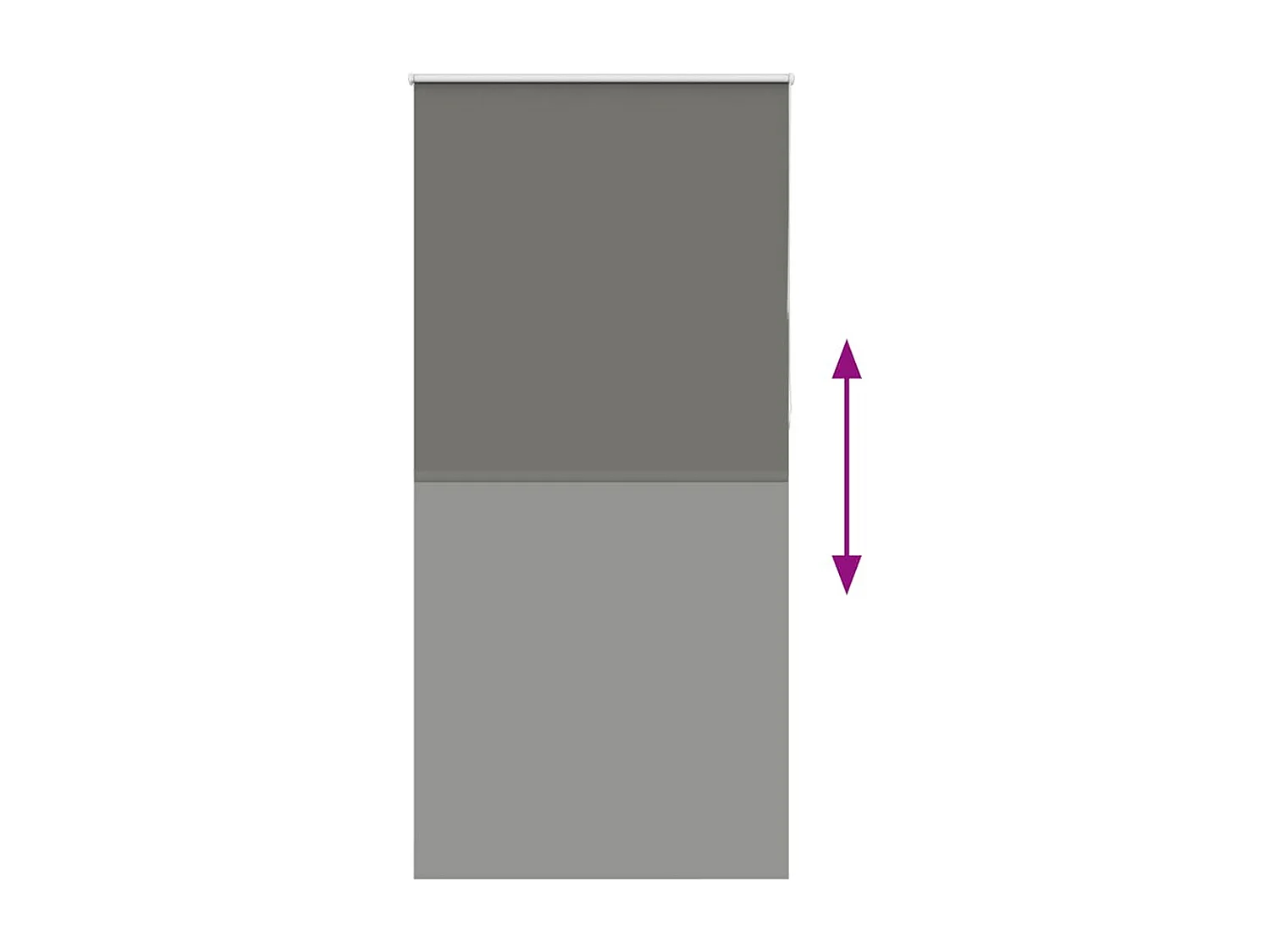 Estor Enrollable Opaco gris 90x230 cm Tela Ancho 85,7 cm