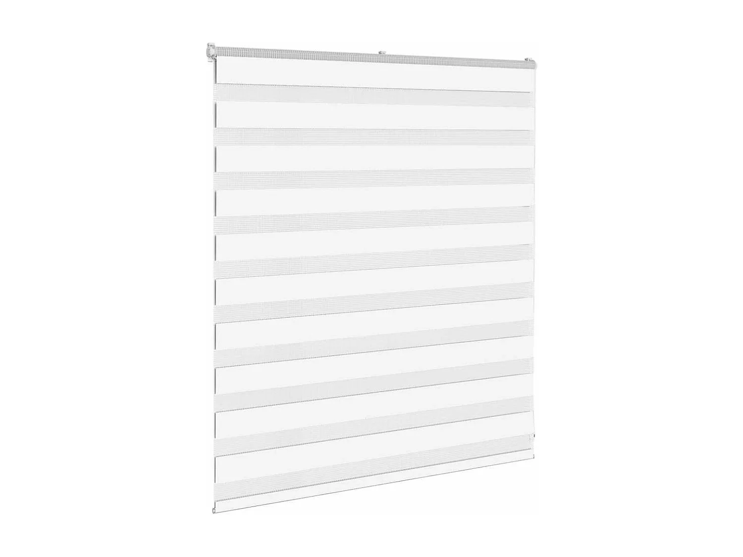 Store zèbre blanc 125x100 cm largeur du tissu 120,9cm polyester