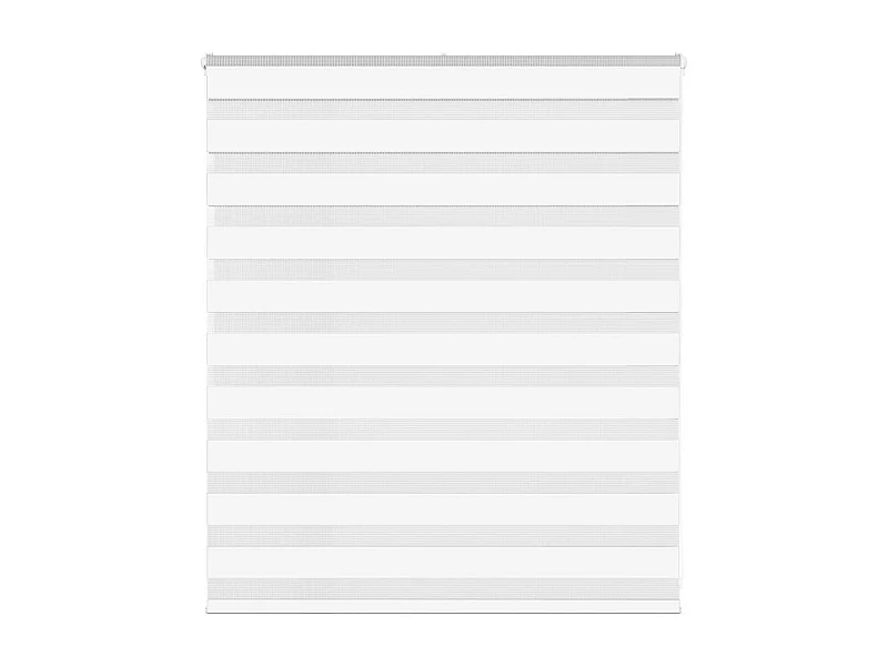 Store zèbre blanc 125x100 cm largeur du tissu 120,9cm polyester