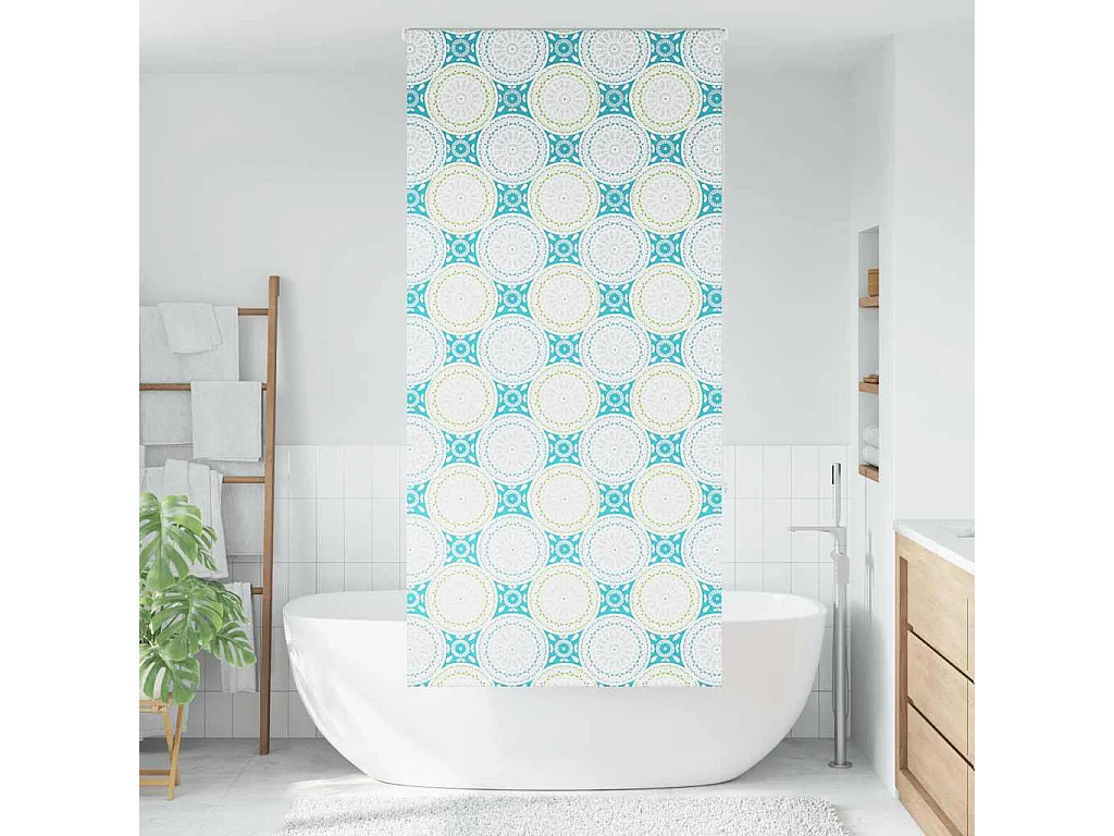 Store enrouleur de douche 100x240 cm largeur du tissu 96 cm