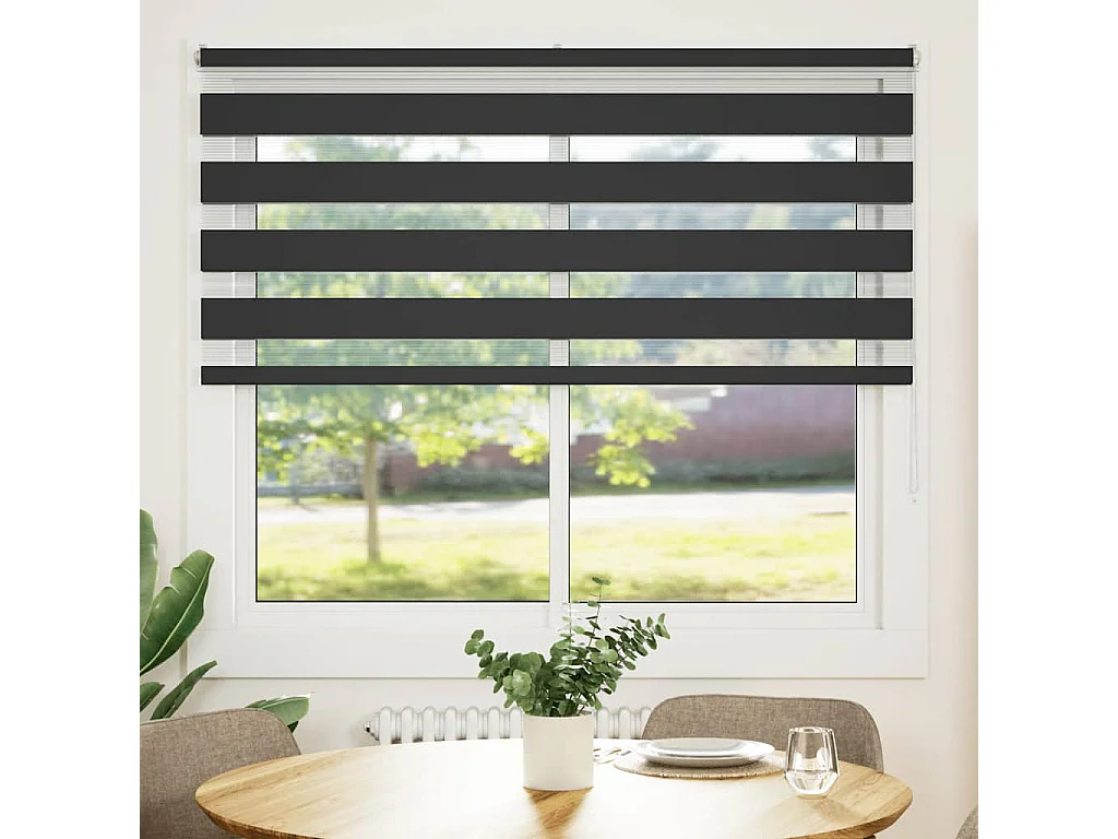 Store zèbre noir 160x150 cm largeur du tissu 155,9 cm polyester