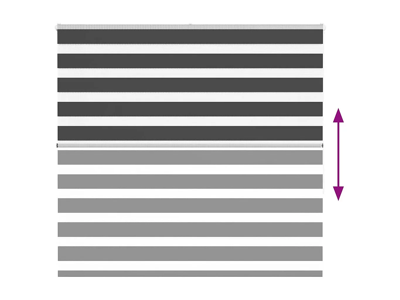 Store zèbre noir 160x150 cm largeur du tissu 155,9 cm polyester