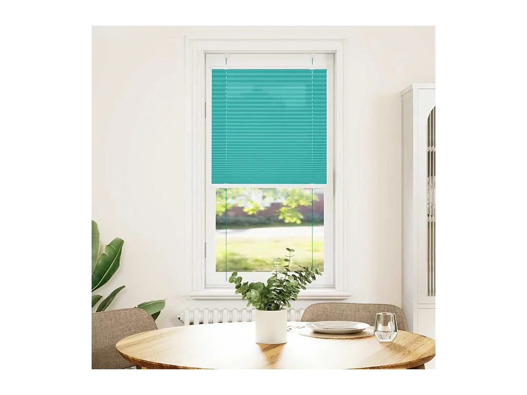 Store plissé vert pétrole 55x100 cm largeur du tissu 54,4 cm