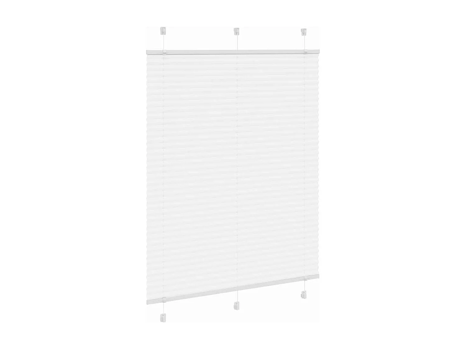 Store plissé blanc 105x150cm largeur du tissu 104,4cm polyester