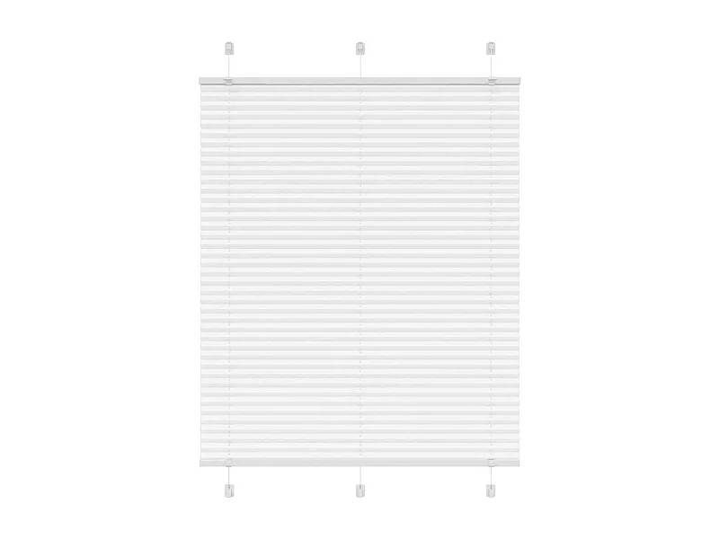 Branco Plissada Cega 105x150cm Largura Tecido 104,4cm Poliéster