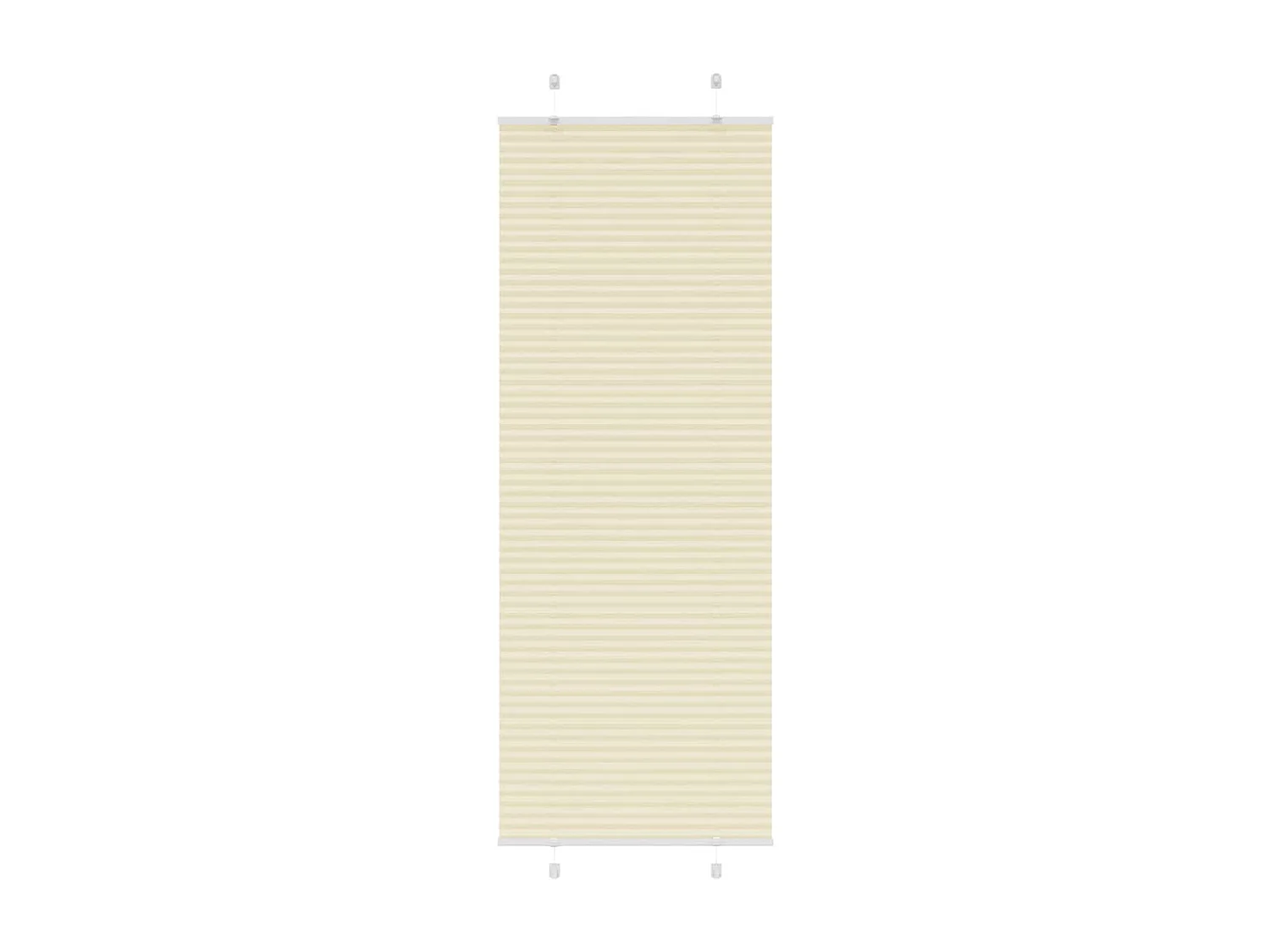 Store plissé crème 75x200 cm largeur du tissu 74,4 cm polyester