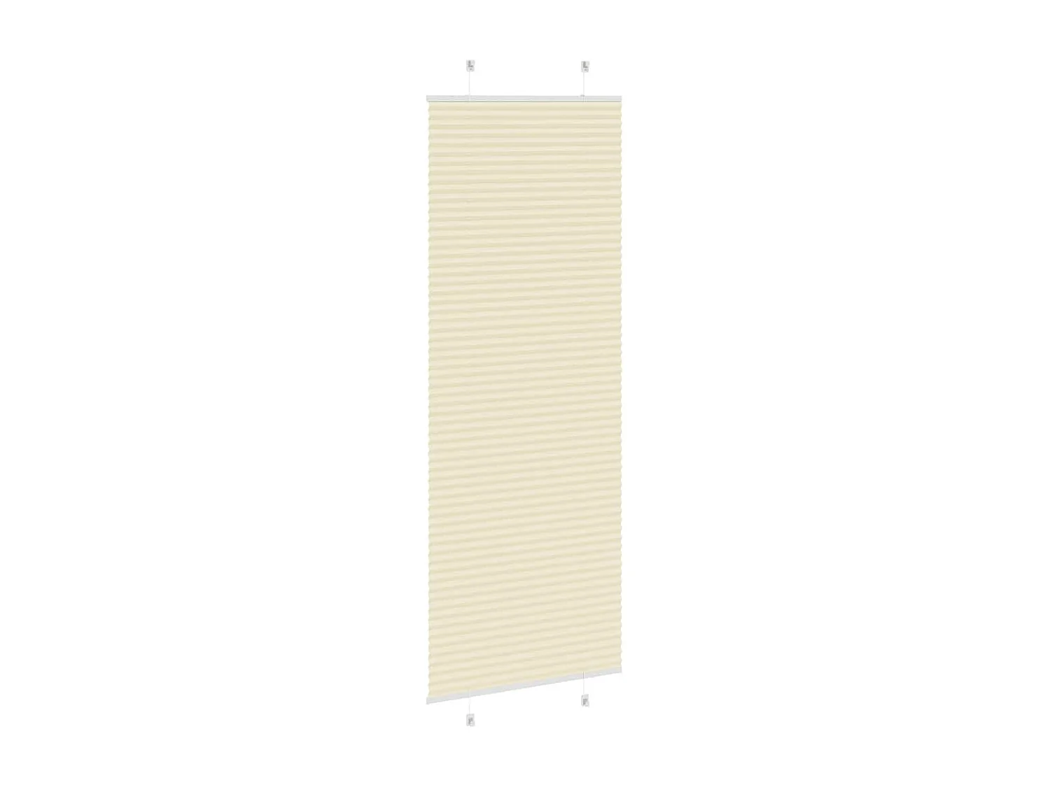 Store plissé crème 75x200 cm largeur du tissu 74,4 cm polyester