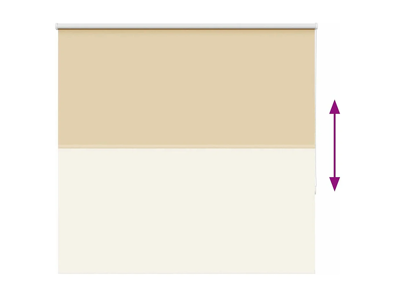 Rolgordijn verduisterend 155x150 cm stofbreedte 151,6 cm beige