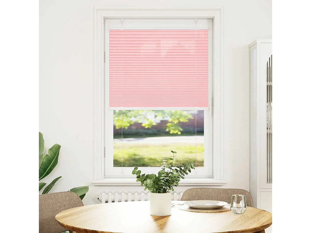 Estor Plisado rosa 80x100 cm Tela Ancho 79,4 cm Poliéster