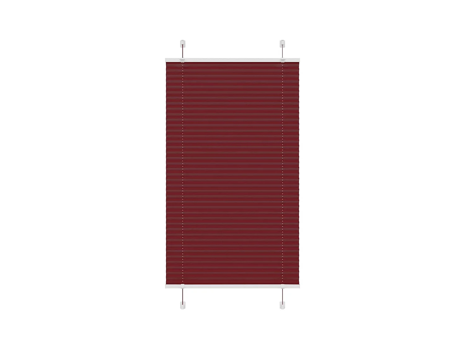 Store plissé rouge bordeaux 80x100 cm largeur du tissu 79,4 cm