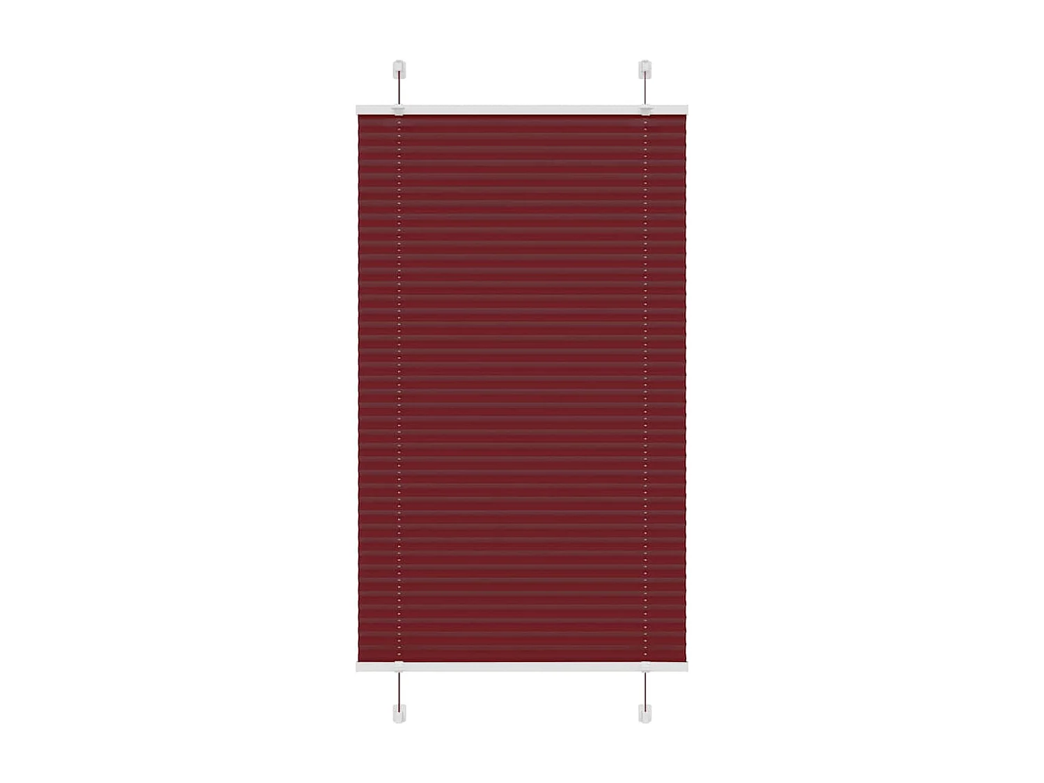 Store plissé rouge bordeaux 80x100 cm largeur du tissu 79,4 cm