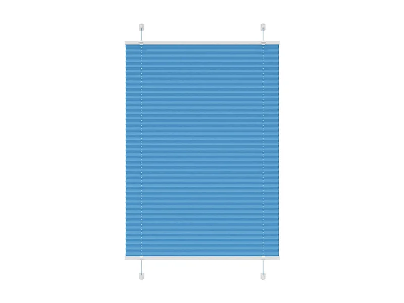 Store plissé bleu 100x100 cm largeur du tissu 99,4 cm polyester