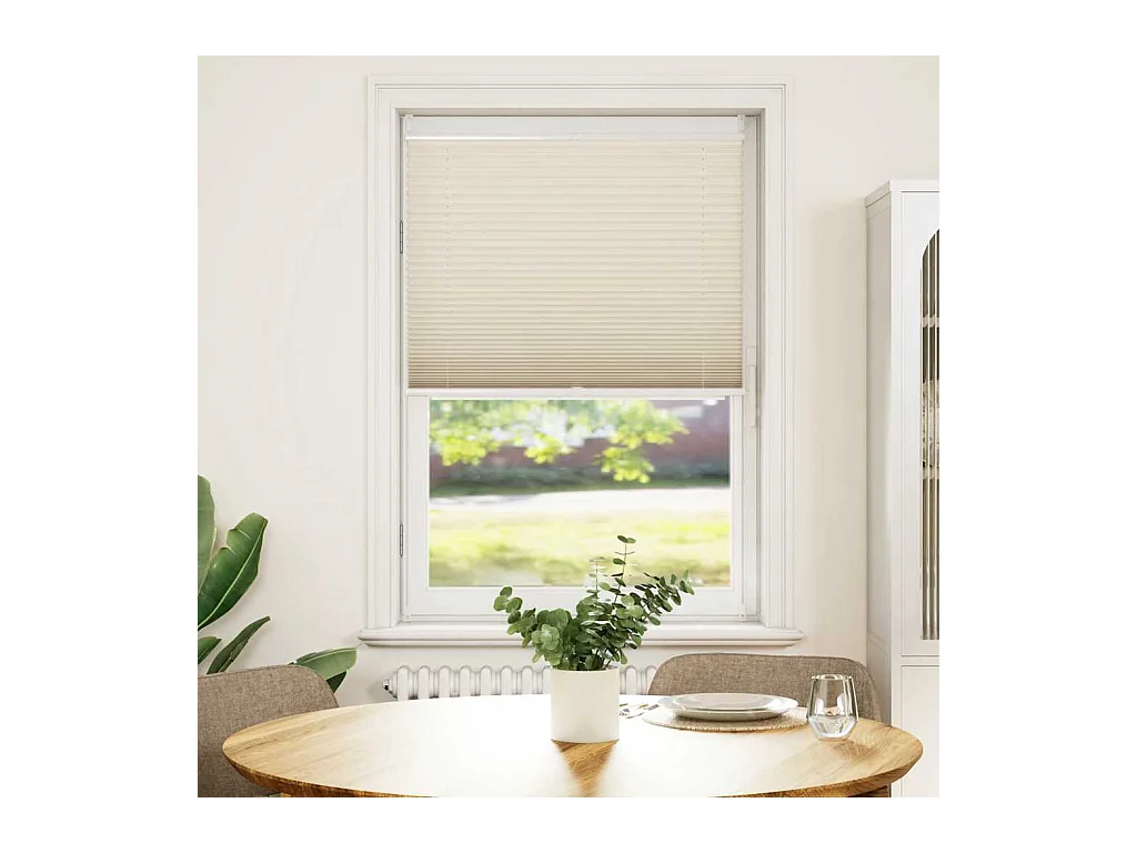 Plisé Para Ventana Persiana 80X125cm Crema