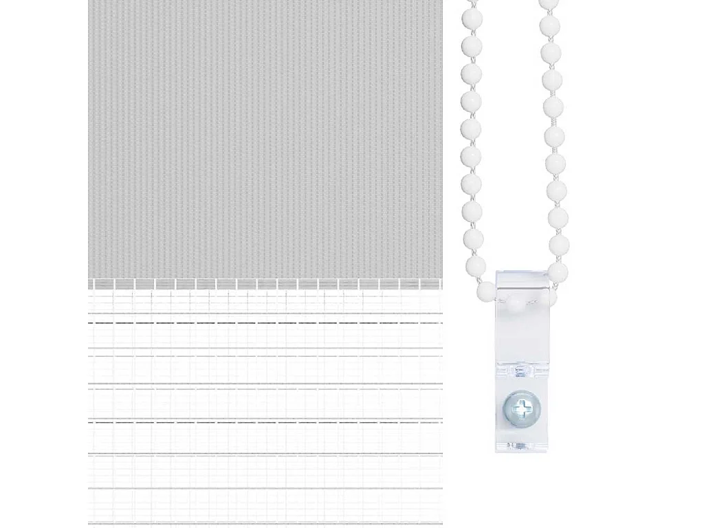 Store zèbre gris clair largeur du tissu 35,9 cm polyester