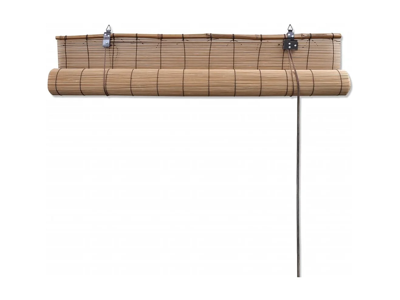 Rolgordijn 120x160 cm bamboe bruin