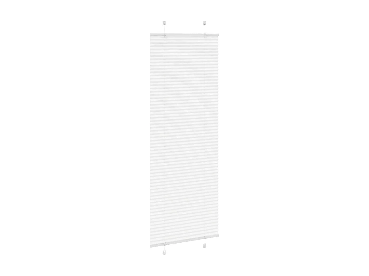 Store plissé blanc 75x200 cm largeur du tissu 74,4 cm polyester