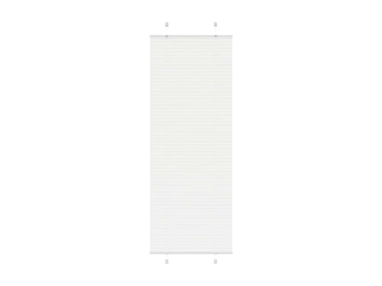 Store plissé blanc 75x200 cm largeur du tissu 74,4 cm polyester