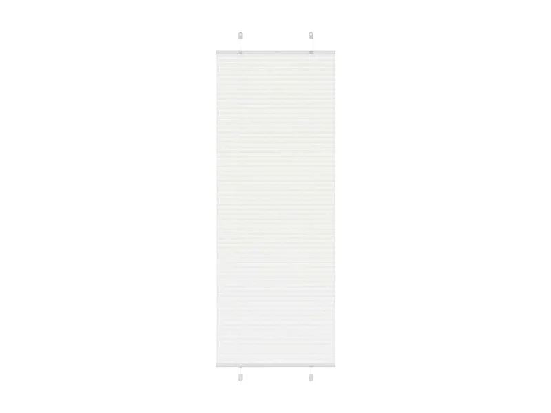 Store plissé blanc 75x200 cm largeur du tissu 74,4 cm polyester
