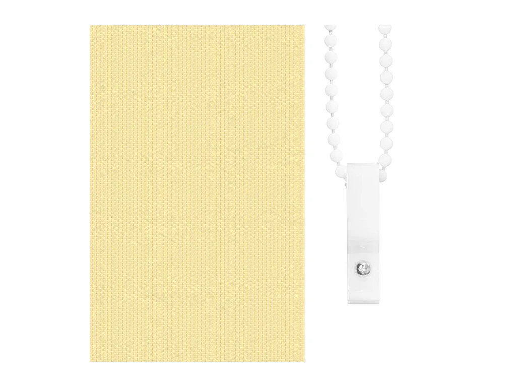 Store enrouleur occultant jaune largeur du tissu 131,6 cm