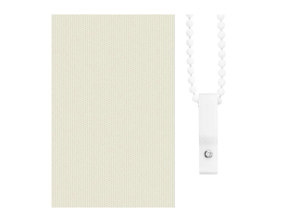 Store enrouleur occultant blanc cassé 115x230 cm largeur tissu