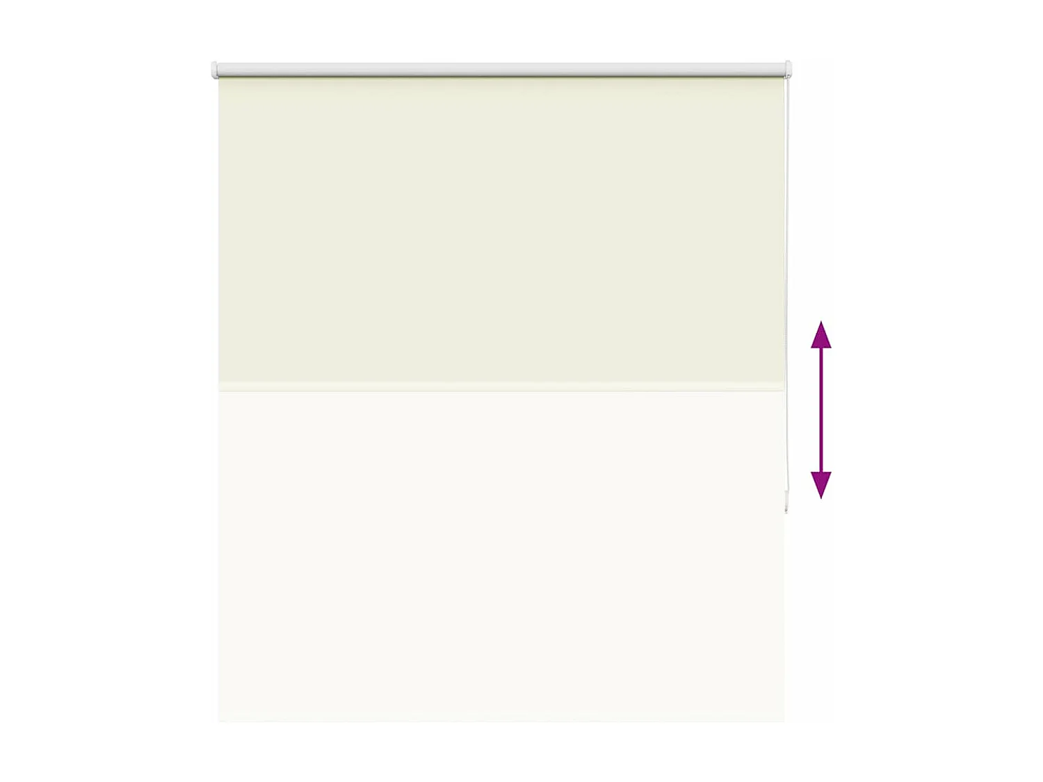 Estor Enrollable Opaco Blanco Roto 130x130cm Tela Ancho 126,6cm