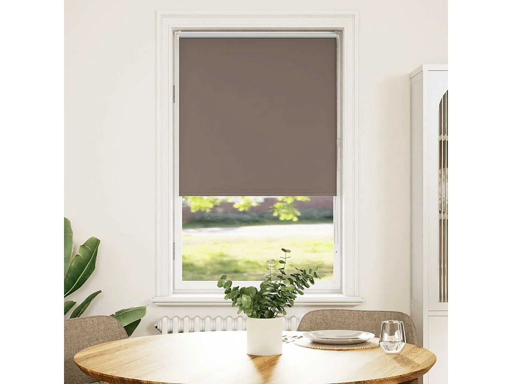 Estor Enrollable Opaco Color Café 70x175 cm Tela Ancho 65,7cm