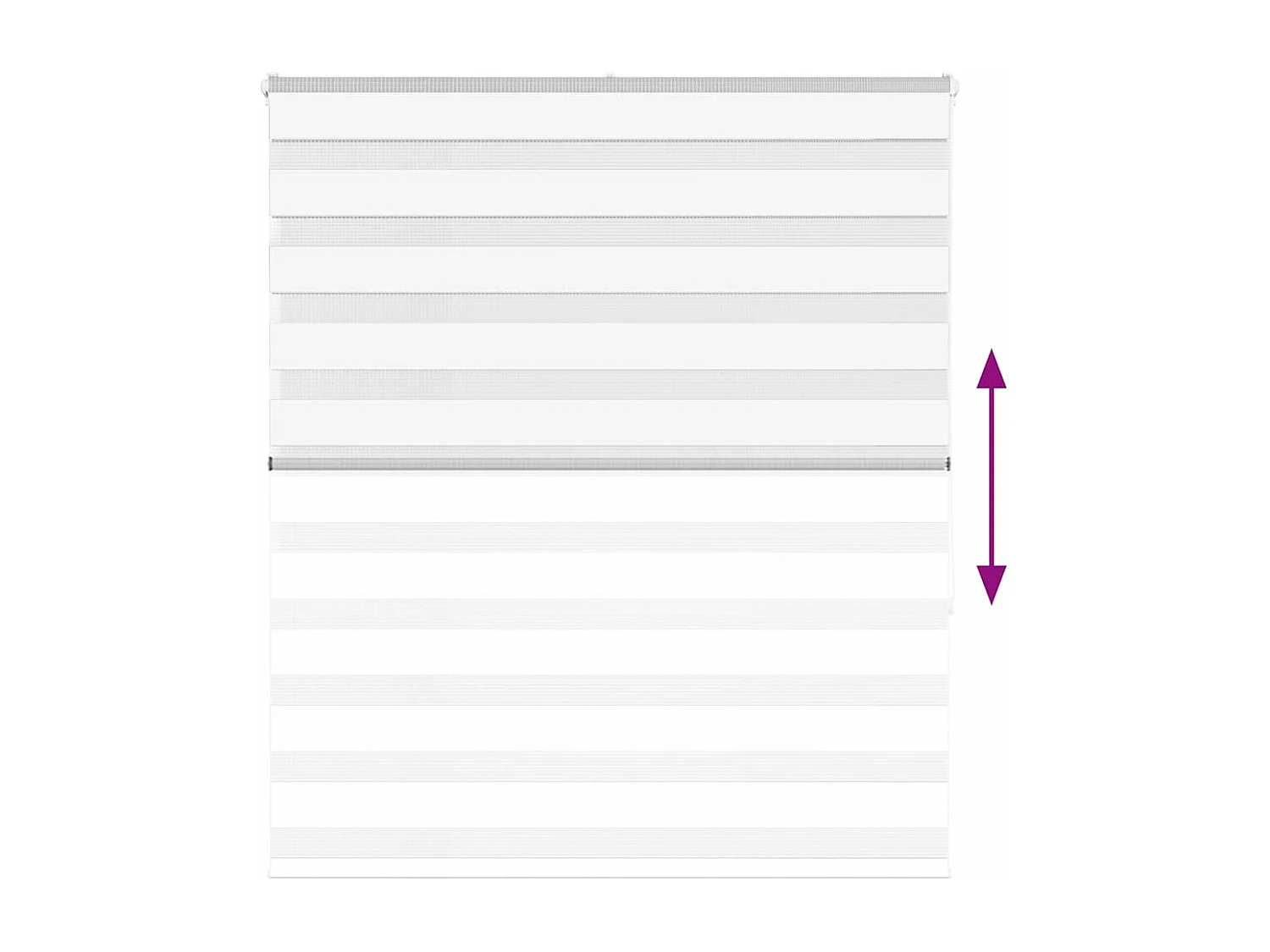 Store zèbre blanc 135x150 cm largeur du tissu 130,9cm polyester