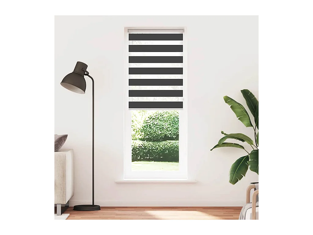 Store zèbre noir 70x230 cm largeur du tissu 65,9 cm polyester