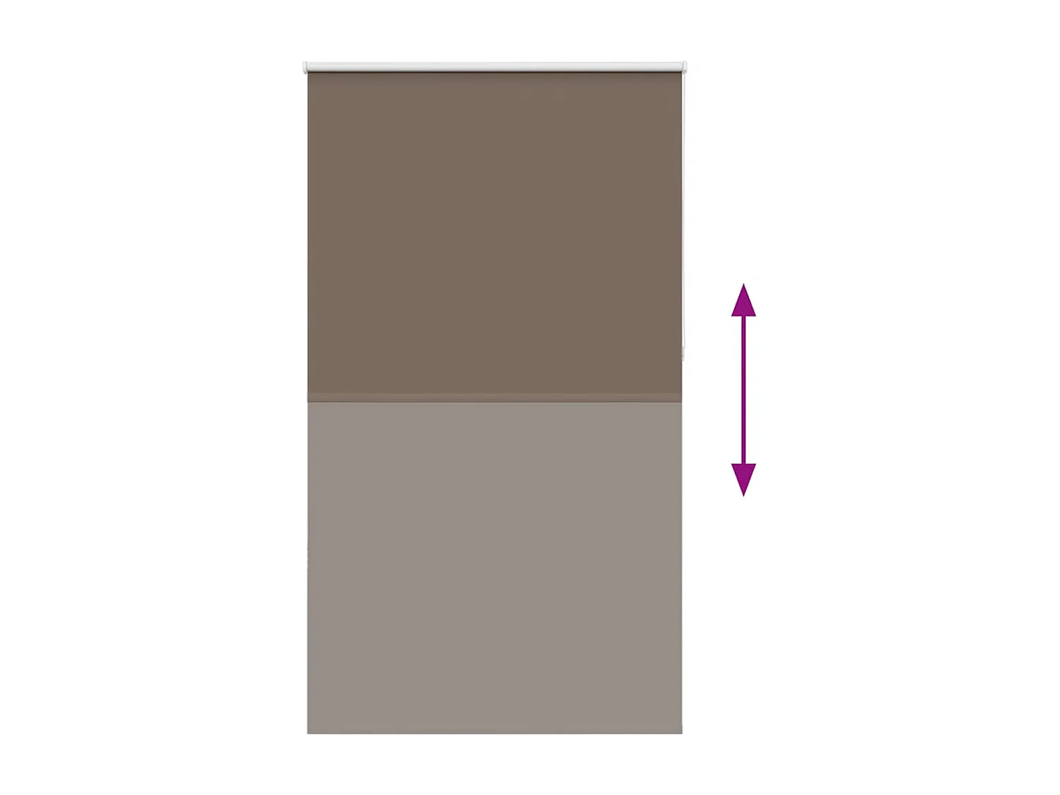 Estor Enrollable Opaco Color Café 140x210cm Tela Ancho 136,6cm