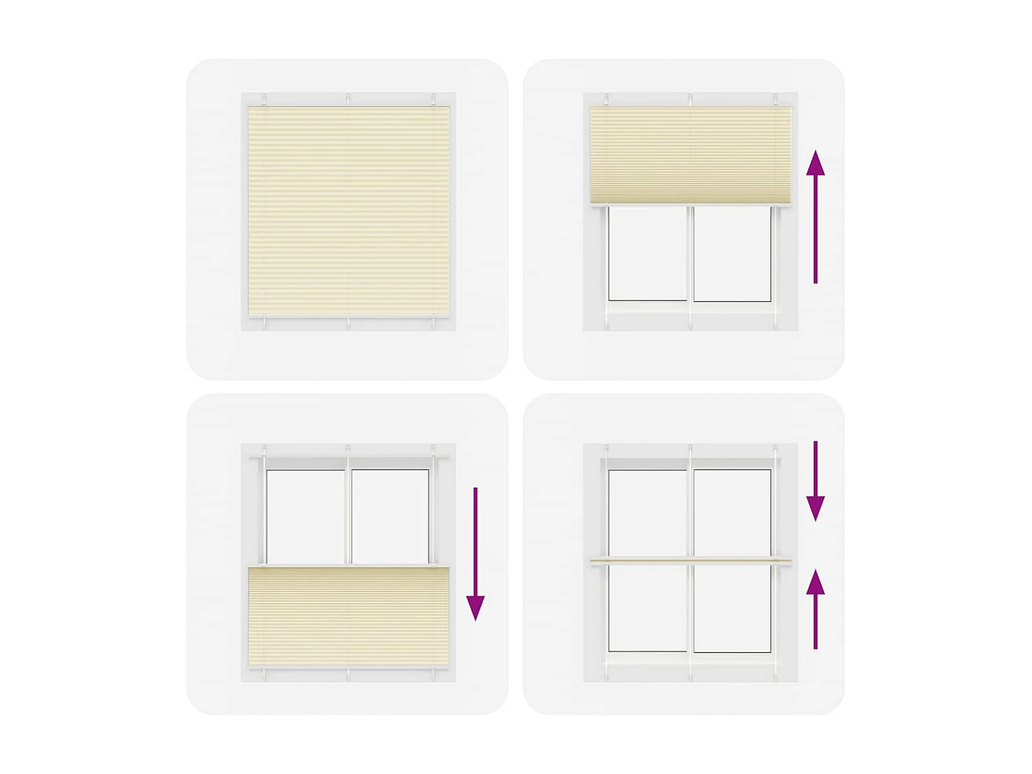 Plissado Cego Creme 115x100cm Largura Tecido 114,4 cm Poliéster