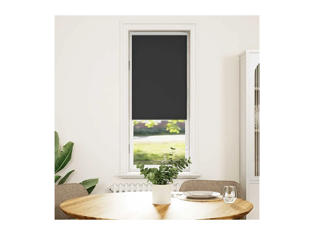Estor Enrollable Opaco negro 55x150 cm Tela Ancho 50,7 cm